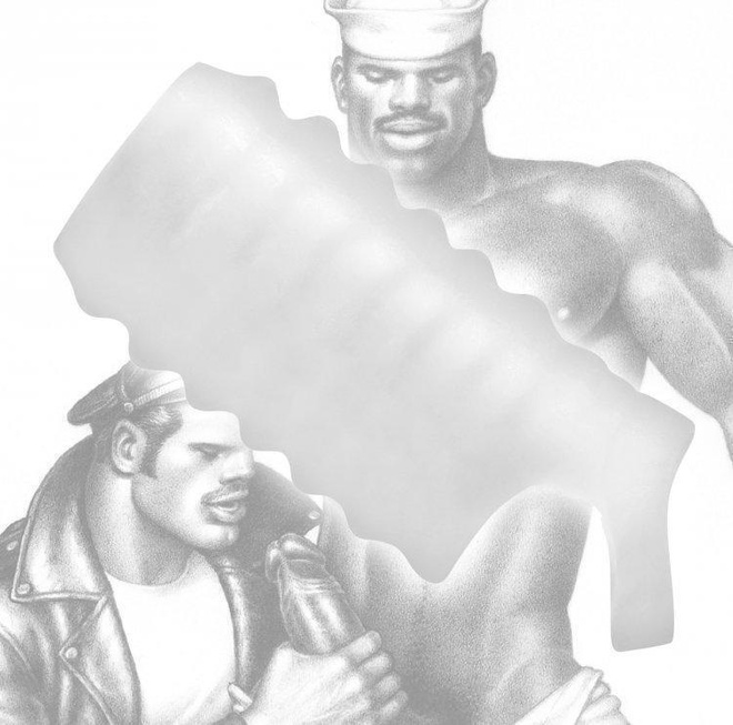 Ребристая утолщающая насадка на пенис Stroker Sheath - Tom of Finland