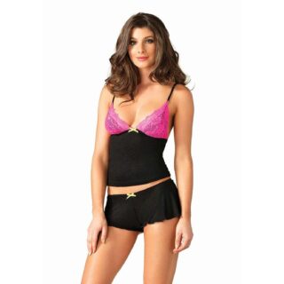 Комплект Leg Avenue - Lace & Jersey cami & shorts, M