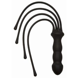 Силиконовая плетка Doc Johnson KINK - The Quad Silicone Whip - 18", черный