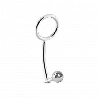 Эрекционное Кольцо с Анальной Пробкой Sinner Metal Cock Ring With Anal Plug Size M EDC Collections