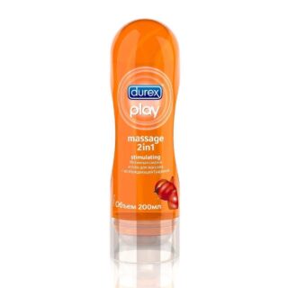 Смазка Durex Play Massage 2 в 1 Гуарана (смазка + массажный гель), 200 мл флакон
