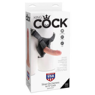 Страпон со съемной насадкой на регулируемых ремнях PipeDream King Cock Strap On Harness, телесный