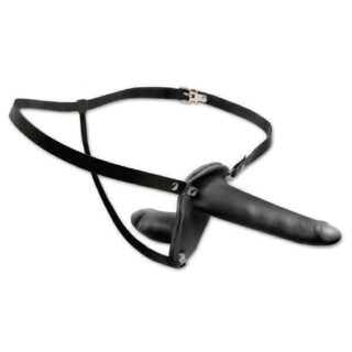Страпон женский с вагинальной стимуляцией PipeDream Double Penetrix Strap On, черный