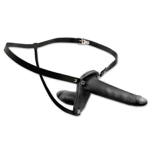 Страпон женский с вагинальной стимуляцией PipeDream Double Penetrix Strap On, черный