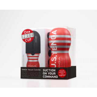 Мастурбатор и вакуумная насадка Tenga Vacuum Controller