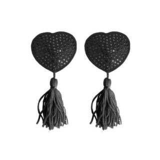 Украшение Ouch на соски Nipple Tassels Heart, черное
