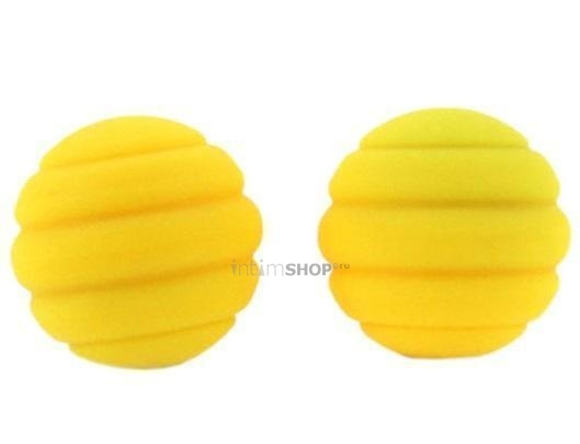 

Вагинальные шарики Twistty ребристые желтые