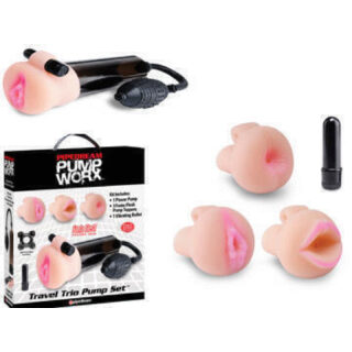 Вакуумная помпа для мужчин Pump Worx Travel Trio Pump Set