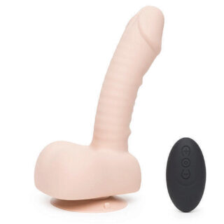 Вибратор Uprize Remote Control AutoErect Vibrating Dildo, телесный