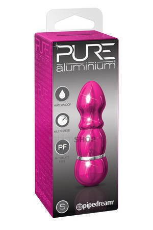 

Вибромассажер PURE ALUMINIUM - PINK SMALL рельефный розовый