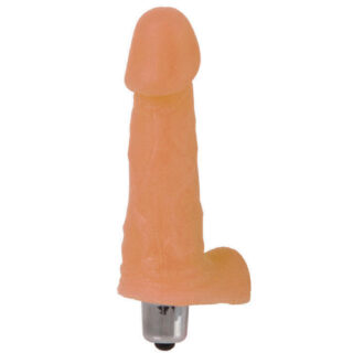 Вибромассажер реалистик с мошонкой Slick Pleasure