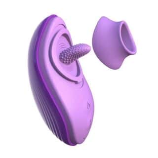 Вибромассажер с двигающимся язычком и функцией нагрева Pipedream Fantasy For Her Silicone Fun Tongue