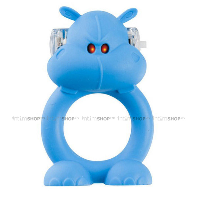 

Вибронасадка Beasty Toys Happy Hippo голубая