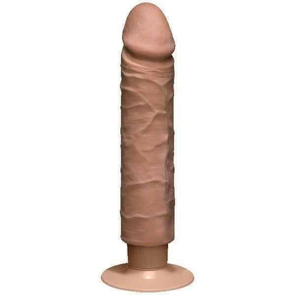 Вибромассажер-реалистик без мошонки DOC JOHNSON The Realistic® Cock ULTRASKYN™ Vibrating 8”, коричневый
