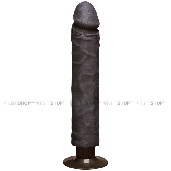 

Вибромассажер-реалистик без мошонки DOC JOHNSON The Realistic® Cock ULTRASKYN™ Vibrating 10”, темно-коричневый