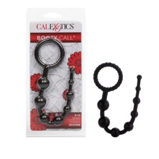 Анальная цепочка Booty Call X-10 Beads силиконовая, черная