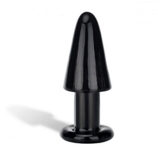 Анальная пробка Glas Intruder Black Glass, черная