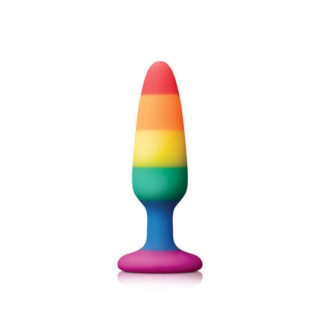 Анальная пробка NS Novelties Colours Pride Edition Pleasure маленькая, радуга