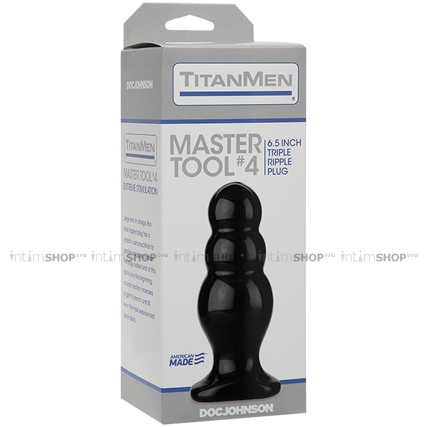 Анальный стимулятор Doc Johnson TitanMen® Tools Master №4, черный от IntimShop