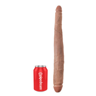 Двухголовый дилдо Pipedream King Cock 16" Tapered Double Dildo Tan, загорелый