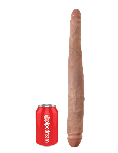 Двухголовый дилдо Pipedream King Cock 16" Tapered Double Dildo Tan, загорелый