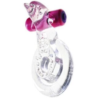 Эрекционное виброкольцо SexToy Дельфинчик, бесцветное