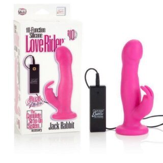 Фаллоимитатор-насадка на присоске двухголовый Jack Rabbit с вибрацией розовый California Exotic Novelties