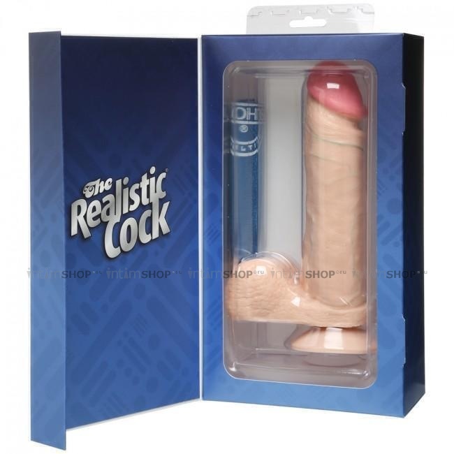 Фаллоимитатор Doc Johnson The Realistic® Cock 8” with Removable Vac-U-Lock Suction Cup от IntimShop