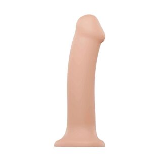 Гибкий фаллоимитатор Strap-on-me Dual Density Xtra Large на присоске, телесный