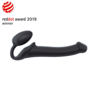 Гибкий страпон Strap-on-me Semi-Realistic, чёрный, M
