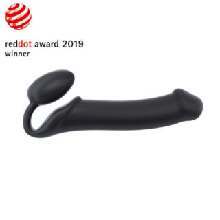 Гибкий страпон Strap-on-me Semi-Realistic, чёрный, XL