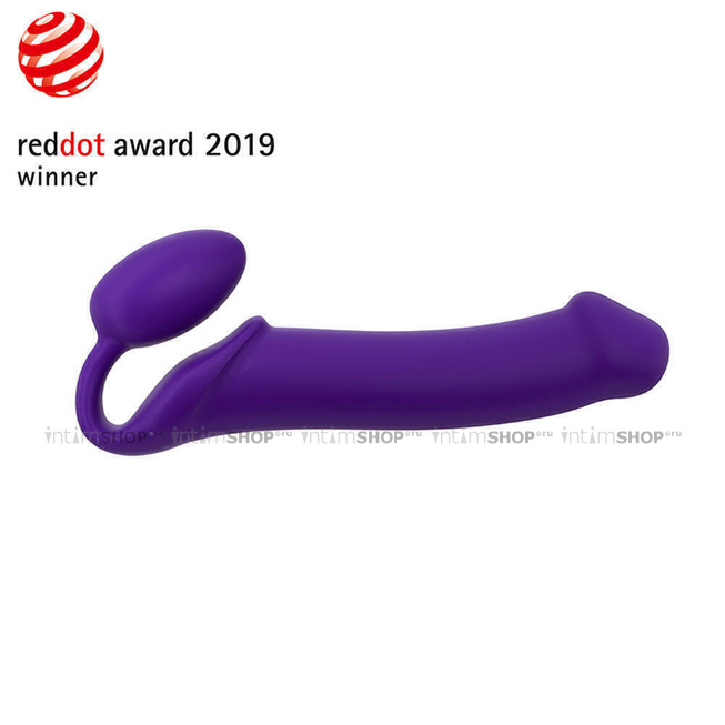 Гибкий страпон Strap-on-me Semi-Realistic, фиолетовый, XL