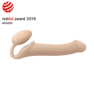 Гибкий страпон Strap-on-me Semi-Realistic, телесный, L