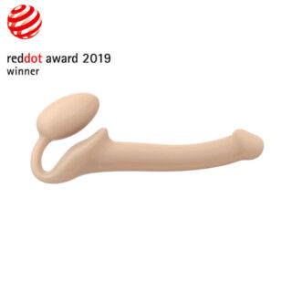 Гибкий страпон Strap-on-me Semi-Realistic, телесный, S