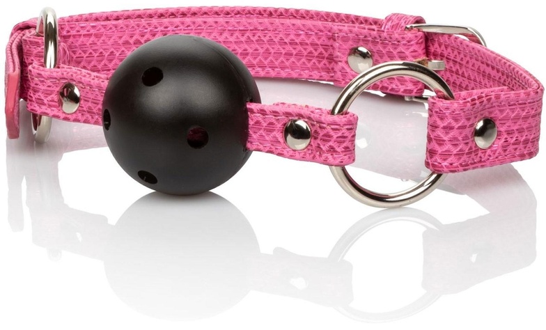 Кляп-шарик California Exotic Novelties Tickle Me Pink, розовый