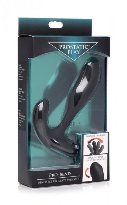 Массажёр простаты XR Brands Prostatic Play Pro-Bend, черный от IntimShop