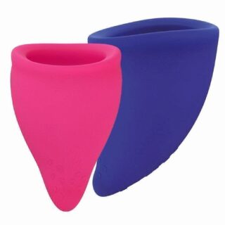 Менструальные чаши набор Fun Factory Fun Cup Explore, розовый 20 мл, ультрамарин 30 мл
