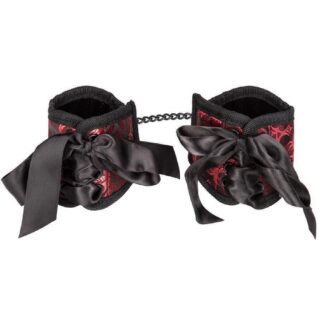 Наручники California Exotic Novelties Scandal Corset Cuffs на завязках, красный