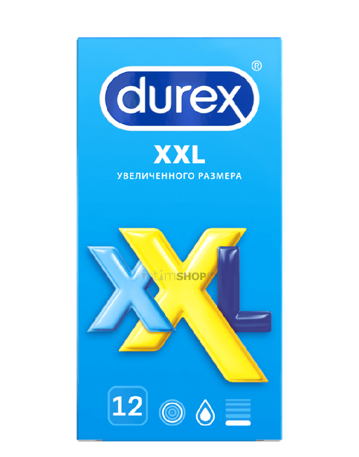 Презервативы Durex Comfort XXL утолщенные, увеличенного размера, 12 шт от IntimShop