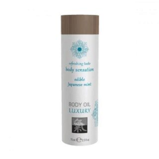 Съедобное масло для тела Shiatsu Luxury body oil Японская мята, 75 мл