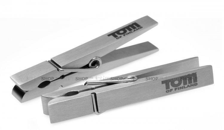 Зажимы на соски Tom of Finland Bros Pin Stainless Steel Nipple Сlamps, серебристый от IntimShop