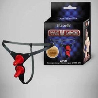 Трусики с двойным креплением Vac-U-Lock Harness Duet - Sitabella
