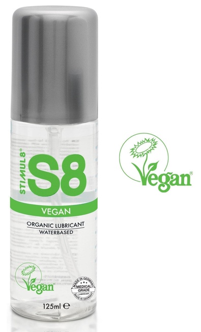 Веганский лубрикант Stimul8 Vegan на водной основе, флакон 125 мл