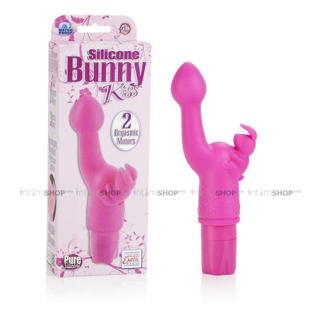 

Вибратор-кролик California Exotic Novelties Silicone Bunny Kiss, розовый