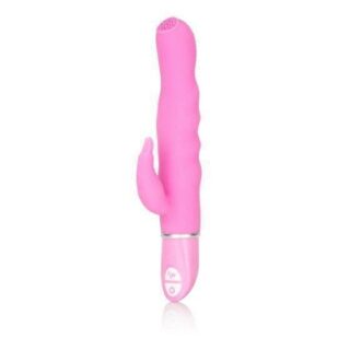 Вибратор с двумя виброэлементами Calexotics Lia Flicker Dual, розовый