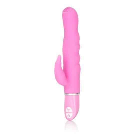 Вибратор с двумя виброэлементами Calexotics Lia Flicker Dual, розовый