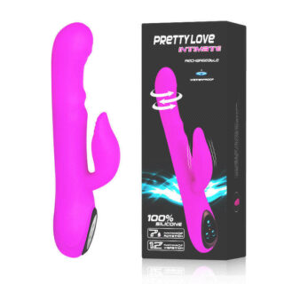 Вибратор с ротацией и клиторальной стимуляцией Pretty Love Intimate