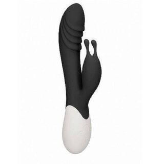 Вибромассажер кролик с функцией нагрева Shots Ignite Rechargeable Heating G-Spot Rabbit, чёрный