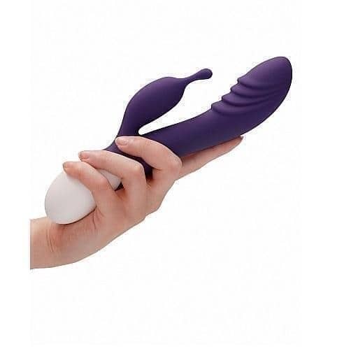 Вибромассажер кролик с функцией нагрева Shots Ignite Rechargeable Heating G-Spot Rabbit, фиолетовый