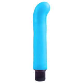 Вибромассажер с загнутым кончиком для зоны G Pipedream Neon Luv Touch XL G-Spot Softees, голубой